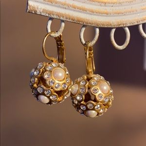 CZ and Pearl earrings